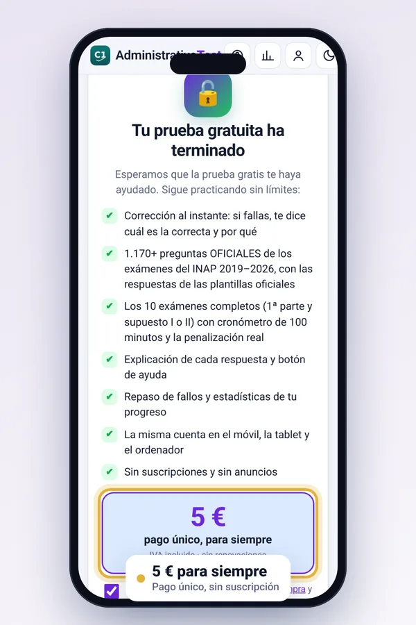 Pantalla de desbloqueo por 5 euros